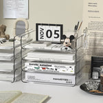 organisateur transparent moderne clips porte crayons pochettes rangement accessoires scissors horloge