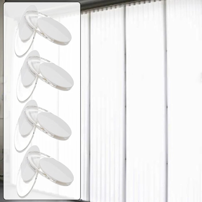clips fenetre moderne transparent blanc adhésif set pieces ovale
