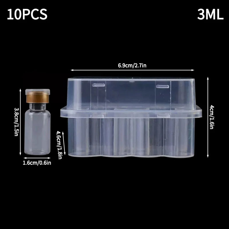boîte rangement transparente réutilisable tubes tests 3ml pratique modernescrição