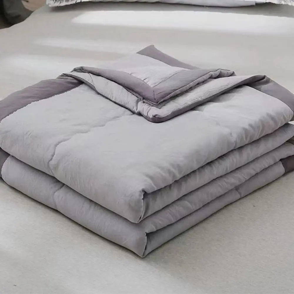 couverture rafraîchissante double face effet froid coton polyester portable printemps automne teint uni moderne