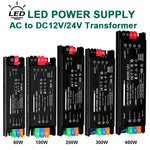transformateur alimentation led 100w 200w 300w 400w ac100 265v dc12v dc24v clips industrielle
