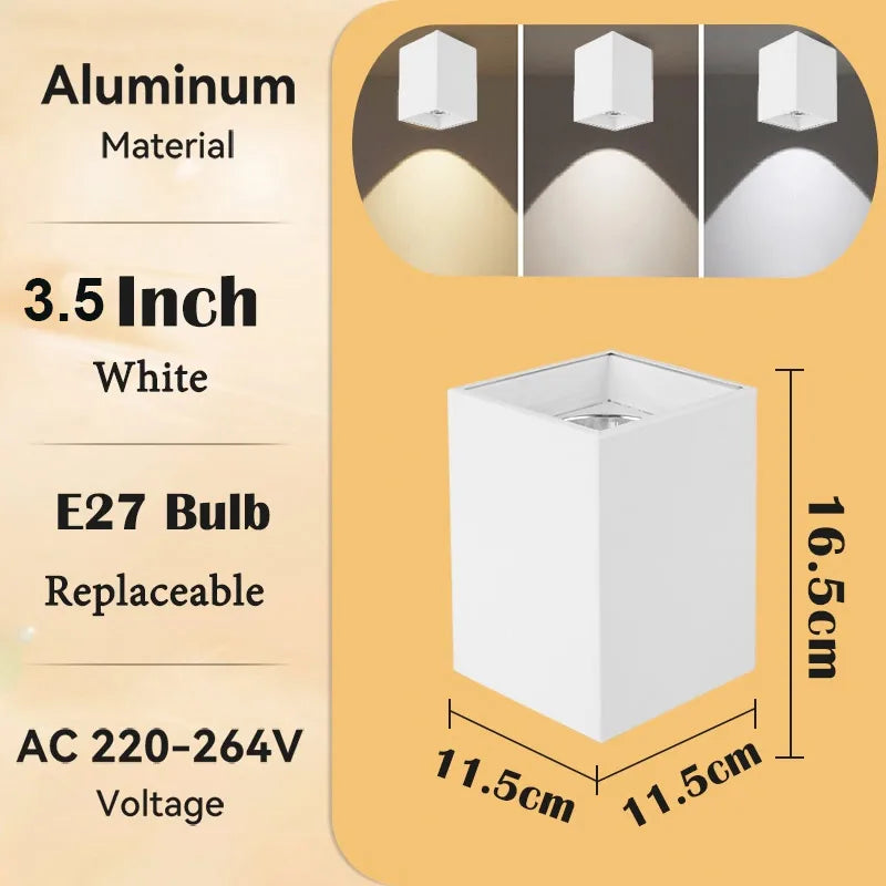 ampoule led spot lumineux blanc noir doré moderne fixée vis e27