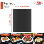 tapis cuisson antiadhésif réutilisable résistant chaleur fond four noir moderne silicone