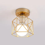 Lampe moderne or noir cage géométrique métal éclairage quotidien led 7w 249 2000lm