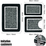 ensemble tapis bain chenille doux absorbant secage rapide motif rayures salle bain