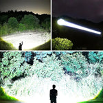 torche rechargeable led puissante étanche 5modes résistante choc moderne noire