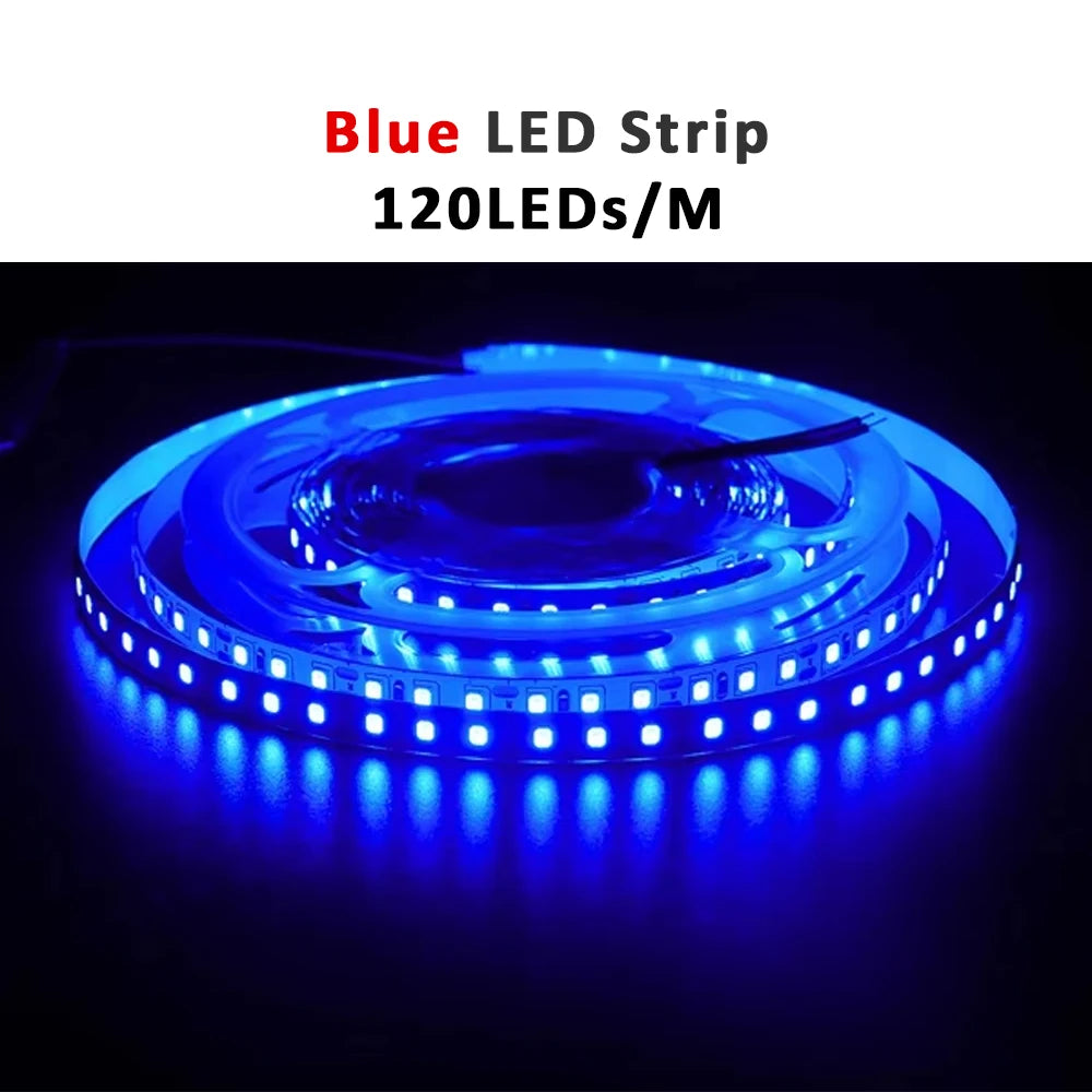 ruban led 12v 120leds/m blanc chaud adhésif moderne 50000h 3000k certification rohs ccc fcc