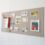 panneau mural décoratif minimaliste beige gris blanc rainures verticales régulières dimensions 40cm 60cm abstrait