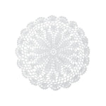serviettes table crochet traditionnel motif floral beige clair blanc artisanal fête table manger