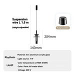 lampe suspendue moderne industrielle verre transparent noir doré maille dorée 2700k 5700k