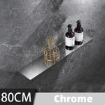 étagère murale moderne acier inoxydable chrome noir 80cm 70cm 60cm