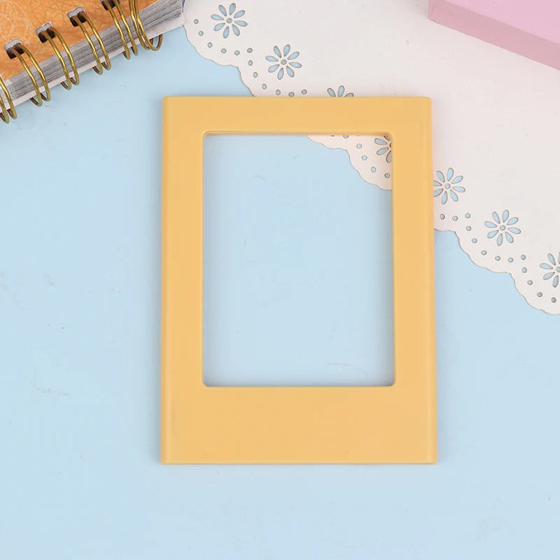 cadres photo magnétiques réfrigérateur couleurs transparentes minimaliste rose bleu orange violet jaune