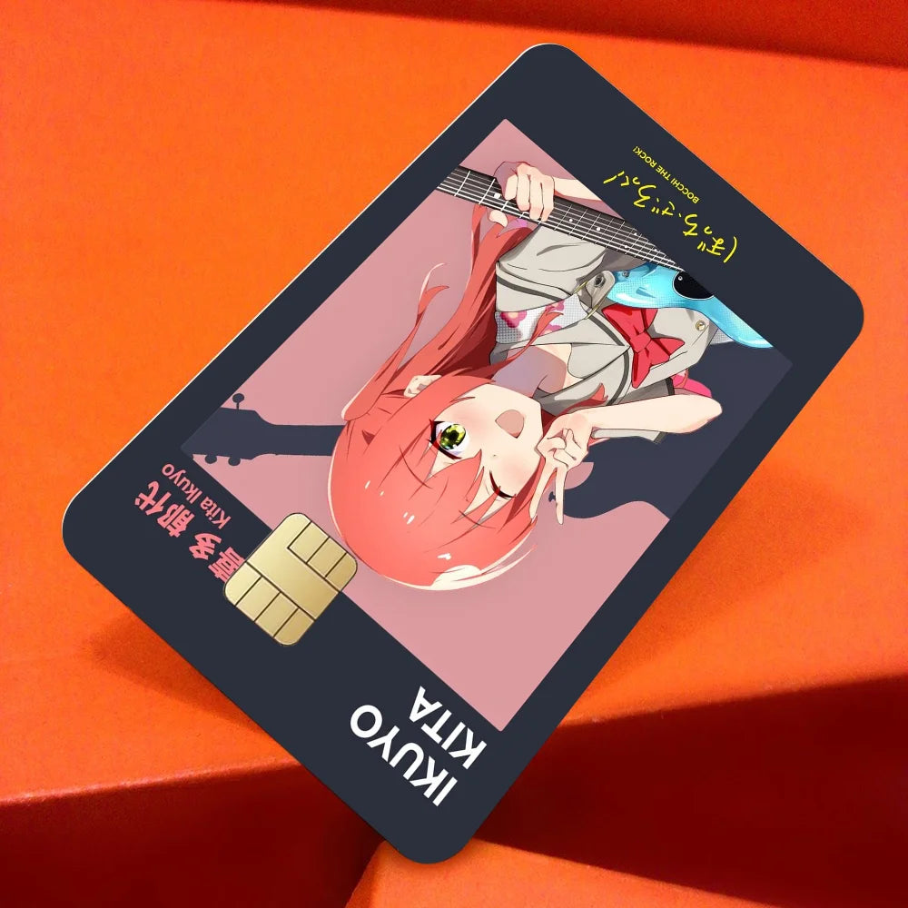carte sim personnalisée bocchi the rock dessin animé pop art hitori gotoh waterproof réutilisable