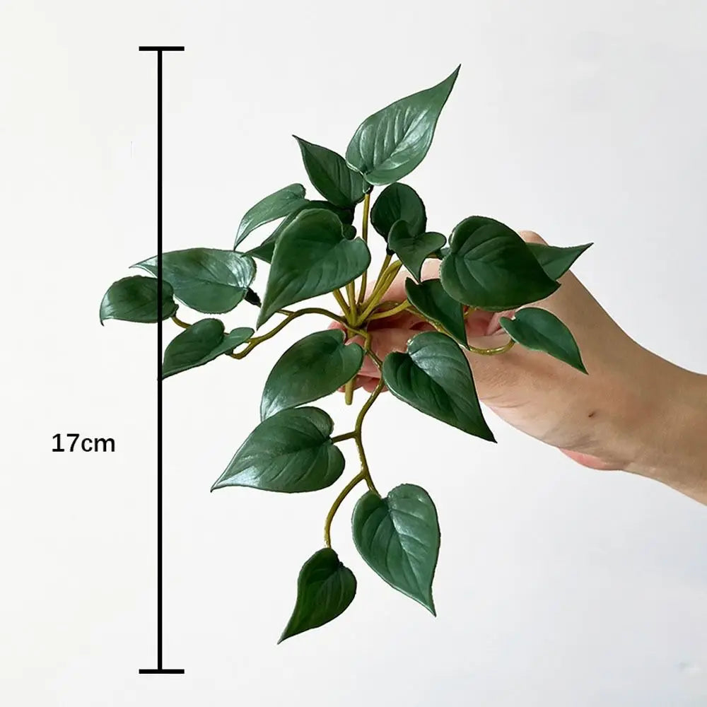 plantes artificielles feuilles vert violet blanc modernes clips métalliques décoration intérieure extérieure exposée vase