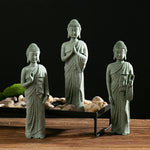 statue jardin bouddha pierre vert clair texture granulée classique