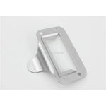 support fixation moderne argenté plat lisse opacité rectangle métal