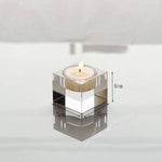 bougeoirs transparents modernes adhésifs bougie décoration mariage fête casa 5x5cm