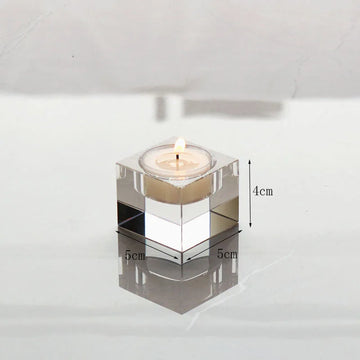 bougeoirs transparents modernes adhésifs bougie décoration mariage fête casa 5x5cm