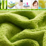 serviettes bambou brodées vert violet rose blanc classiques absorbantes maison