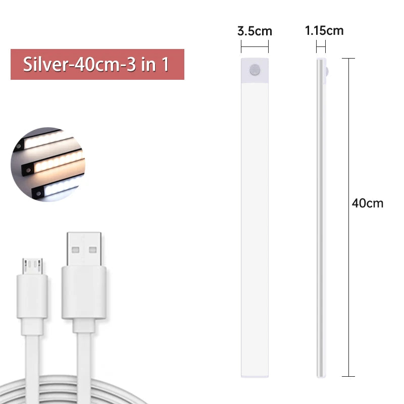 lampe led rechargeable usb mouvement trois couleurs blanc naturel chaud moderne