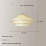 lampe suspendue moderne beige clair bord doré chaîne métallique 40cm 50cm 60cm lumière chaude