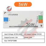 alimentation électrique led 24v blanc transformateur bornes etiquettes 74w 36w 60w 100w