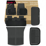 tapis sol coffre clips non slip tpe double couche rayures horizontales noir moderne tesla