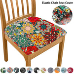 Housse de coussin de chaise extensible rouge avec fond élastique