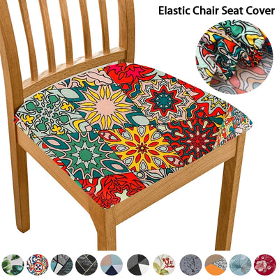 Housse de coussin de chaise extensible rouge avec fond élastique