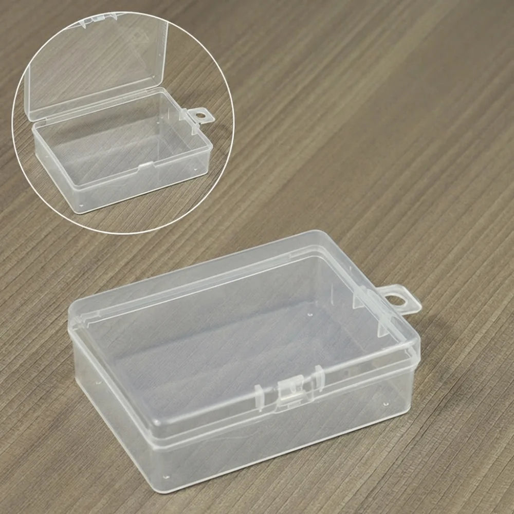 boîtes rangement transparentes couture clips vis boucles ruban aiguilles poignées pratiques fonctionnelles