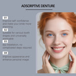 fausses dents adhésives ensemble décoration sourires blanc rose bleu violet vert