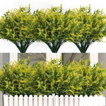 plantes artificielles feuilles pointues vert clair violet modernes extérieures intérieures décoration exposition 10 pièces
