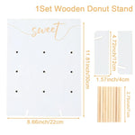 panneau decoratif bois donuts mariage anniversaire baptême decorations desserts festif vintage