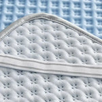 drap lit bleu clair texture points régulières moderne adhésif chambre adulte lit sommeil optimal