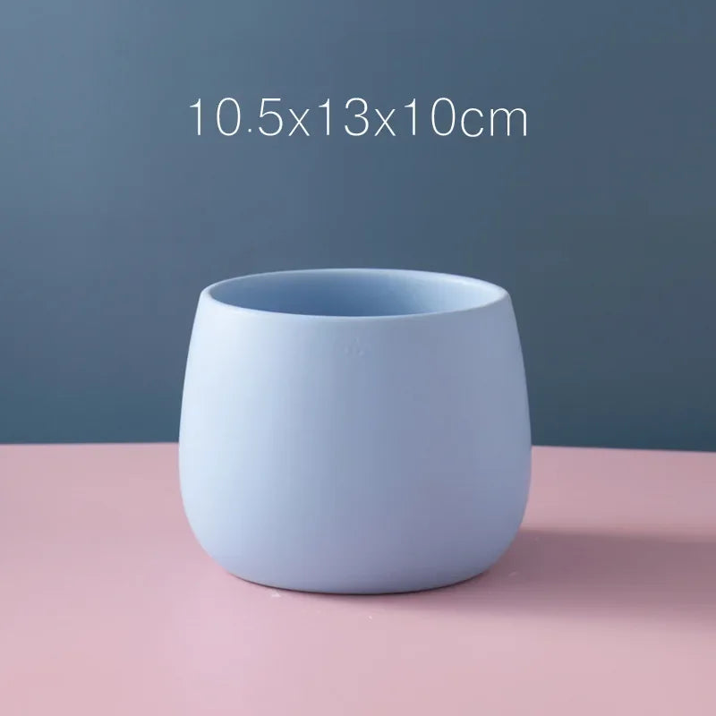 petit cache pot céramique moderne fleur artificielle décoration petit pot gris