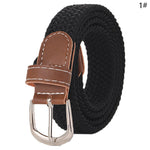 ceinture tissée élastique unisexe moderne beige noir rouge gris bleu olive