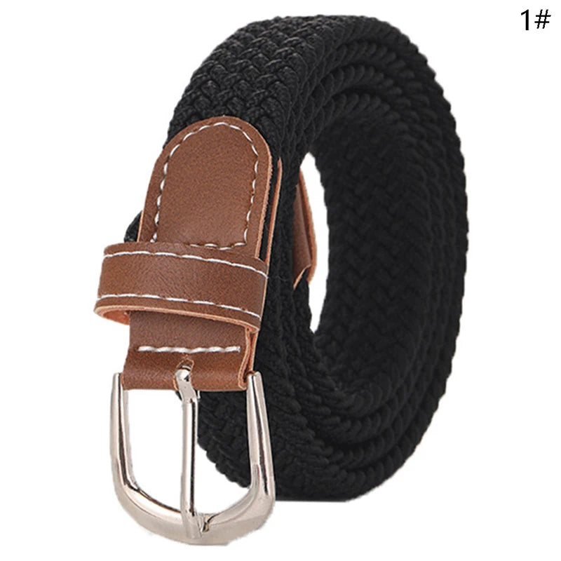 ceinture tissée élastique unisexe moderne beige noir rouge gris bleu olive