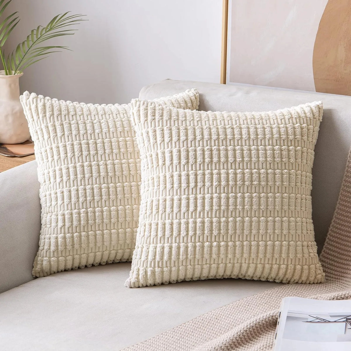 taies d'oreiller carrées polyester gris texture bohême moderne 40x40cm 50x50cm coussin intérieur fermeture glissière
