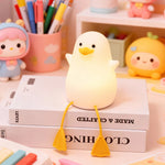 lampe chevet canard blanc jaune mignon rechargeable tactile réglable usb moderne adhésif