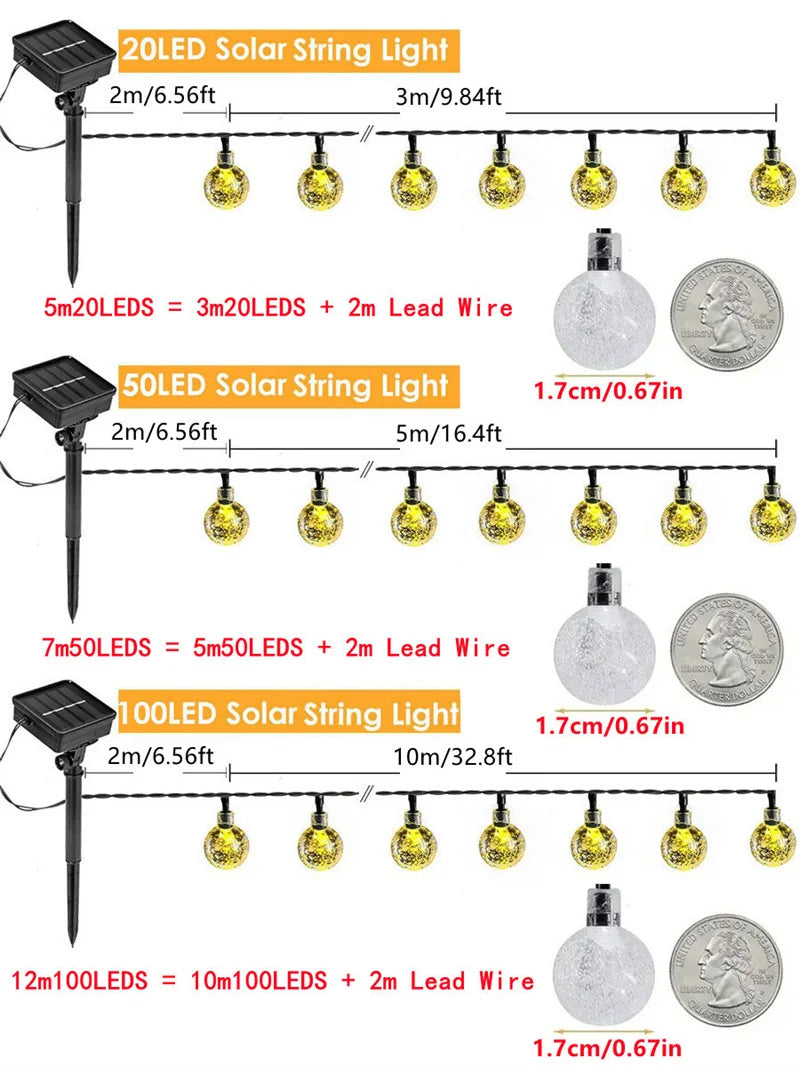 guirlande solaire lumineuse translucides modes éclairage moderne clips autoinstallation led