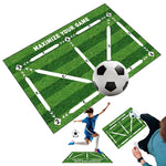 tapis entraînement football antidérapant pliable gazon synthétique motifs graphiques vert blanc jaune ludique sportif