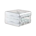 rangement œufs plastique transparent double niveau blanc orange réfrigérable cuisine moderneReusable organisateur kitchenware