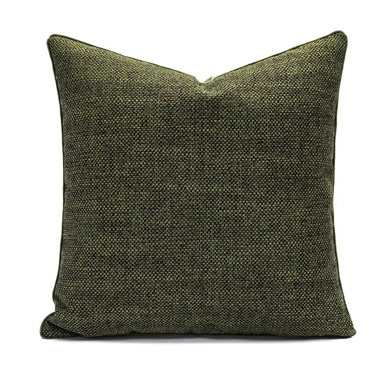 coussins décoratifs modernes nordique vert olive motif plissé texture polyester 45x45cm