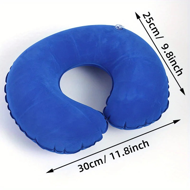 coussin voyage bleu rouge gris texturé ergonomique fixations portable polyeste pvc
