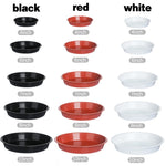 assiettes plantes noires rouges blanches modernes 10 cm
