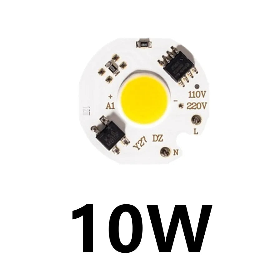 puce led cob projecteur faisceau large blanc chaud montage direct ic intelligent 220v