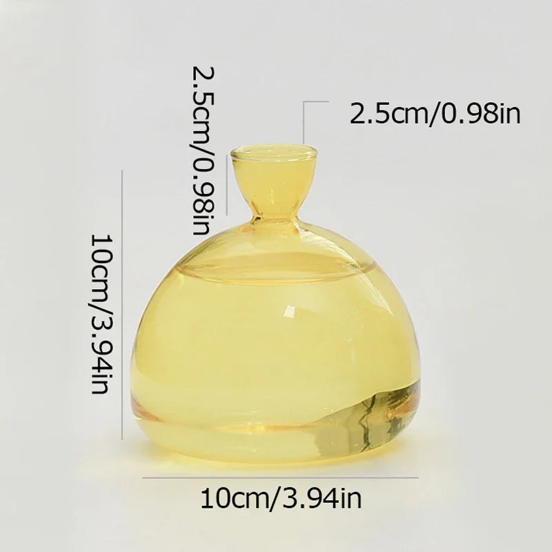 vase moderne transparent rose bleu vert jaune marbré petite grande