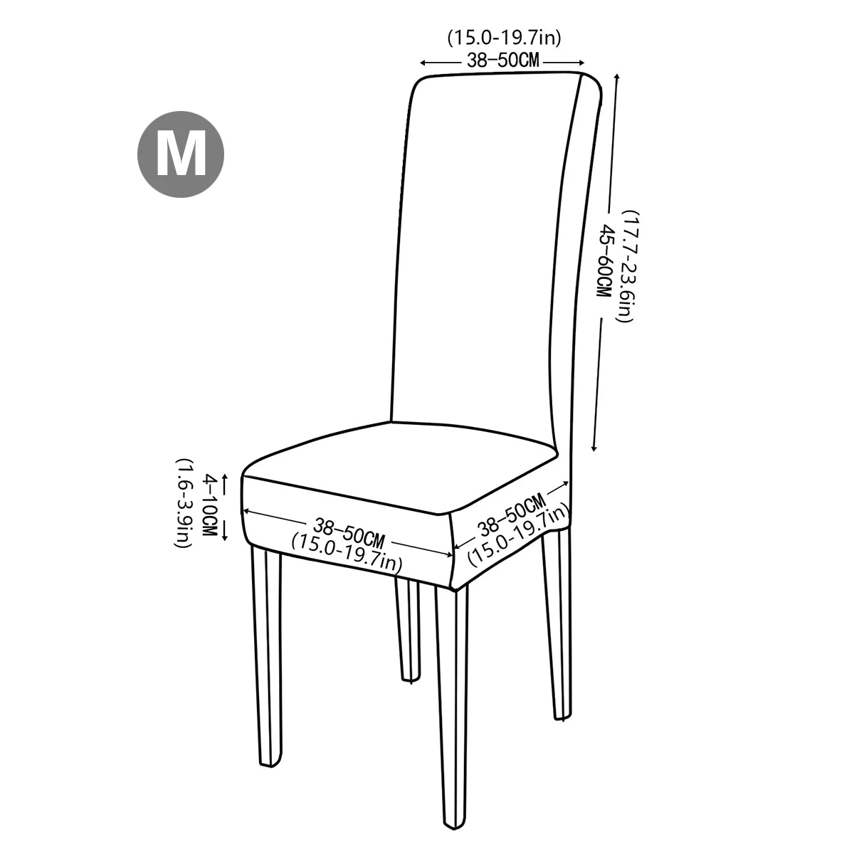 housse chaise moderne élasthanne polyester waterproof noir élastique transformation chaise ancienne neuve