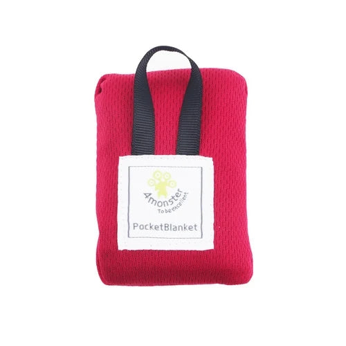 couverture poche rouge compacte ribbed portable pliable imperméable plage camping sac rangement