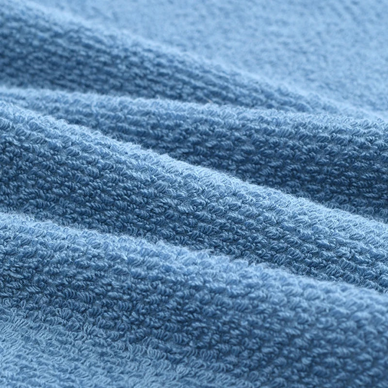 serviette bain coton blanc rose bleu marine action grâces texture tissée absorbante lavage machine